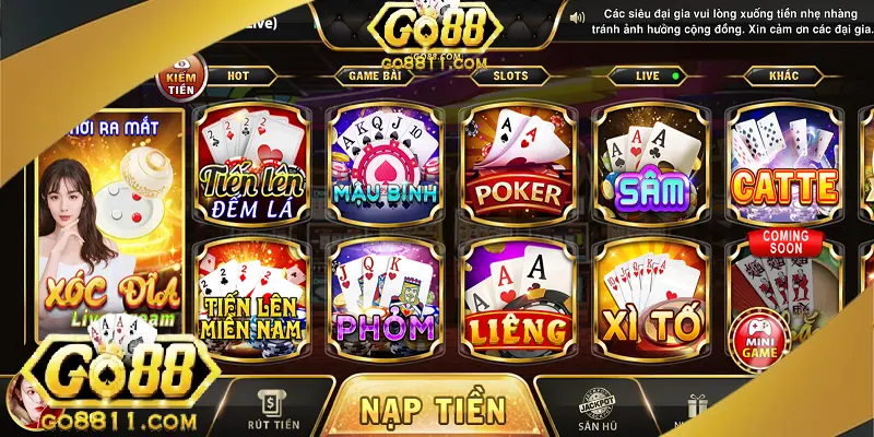 Khám Phá Kho Game Đa Dạng tại Sảnh Casino Go88